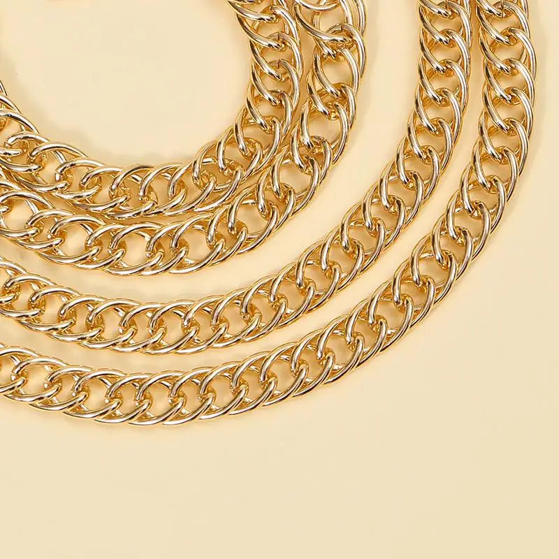 110cm Women Bag Aluminum Chain Color Retaining Gold Diy Simple Chain Metal Wrap Chain Underarm Shoulder Strap Replacement Strap - Tasawoq