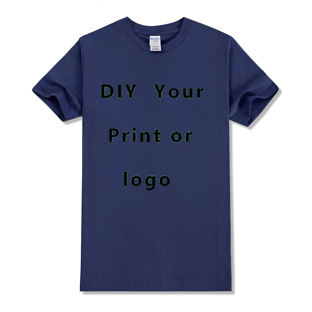 Custom T shirt Women Men Customised Printed 100% Cotton Short Sleeve Your Logo Photo Brand Text Tee Personalize Graphic Clothing - Tasawoq