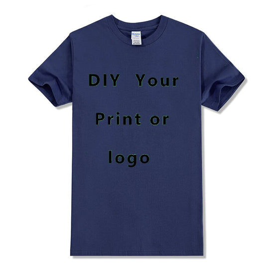 Custom T shirt Women Men Customised Printed 100% Cotton Short Sleeve Your Logo Photo Brand Text Tee Personalize Graphic Clothing - Tasawoq