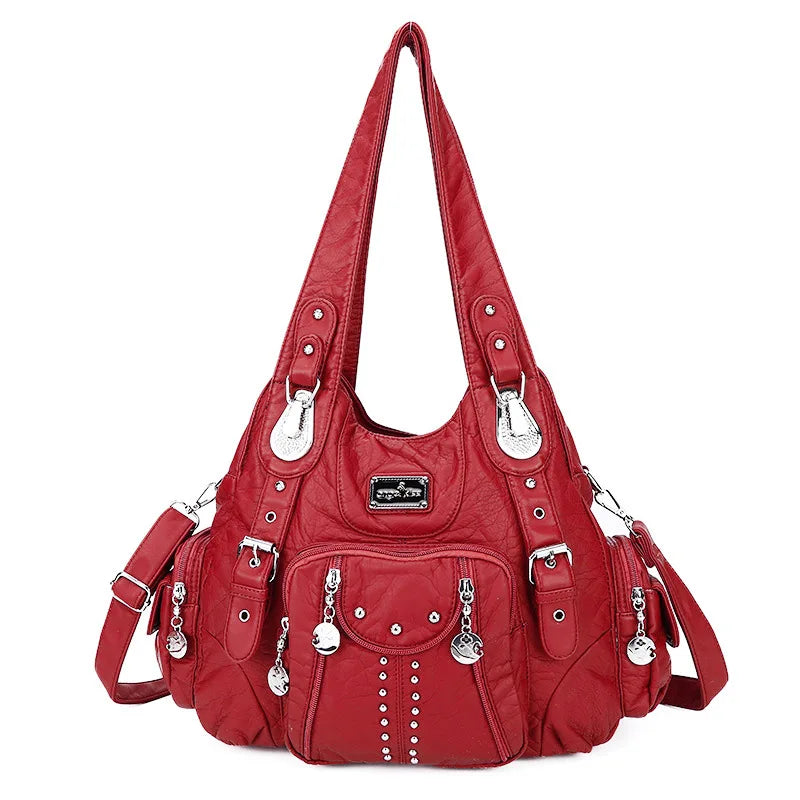 Angelkiss Bag Women Fashion Handbags Women Shoulder Bags PU Leather Handbag Female Satchel Big Shoulder Purse Bag bolsa feminina - Tasawoq