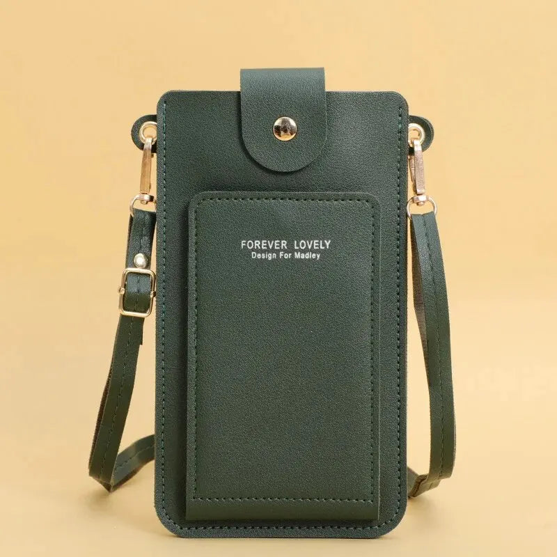 Women Bags Soft Leather Wallets Touch Screen Cell Phone Purse Crossbody Shoulder Strap Handbag for Female Cheap Women's Bags - Tasawoq