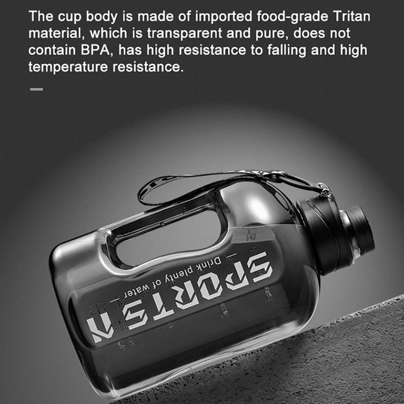 1.7L/2.7L Sports Water Bottle Gym Cycling Cup Portable Large Capacity Water Bottle For Fitness Camping Men Water Kettle - Tasawoq