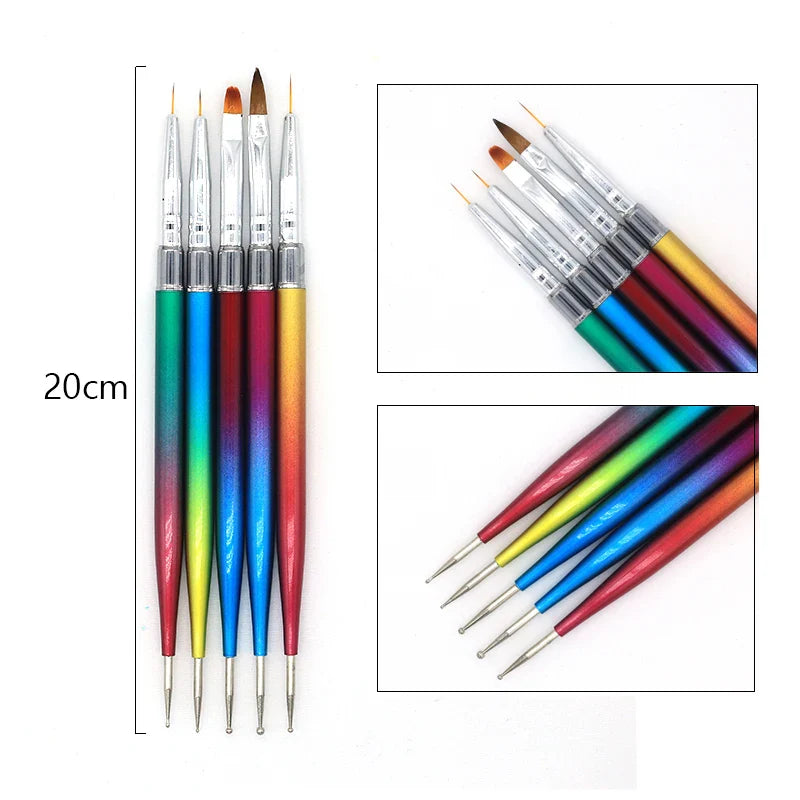 Nail Brush For Manicure Gel Brush For Nail Art 15Pcs/Set Nail Brush Acrylic Liquid Powder Carving Gel Brush - Tasawoq