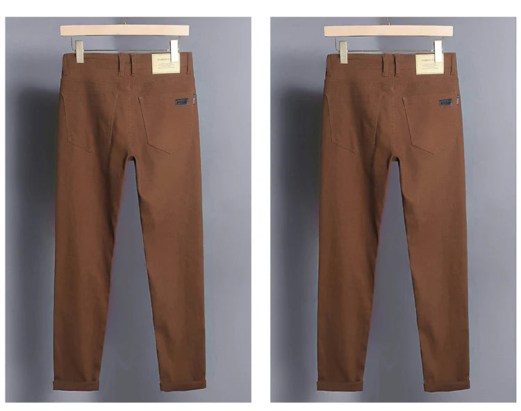 Fashion Loose Straight Business Casual Stretch Denim Pants Male Brand Trousers 3 Colors Plus Size Mens Clothing Slim Jeans 28-44 - Tasawoq