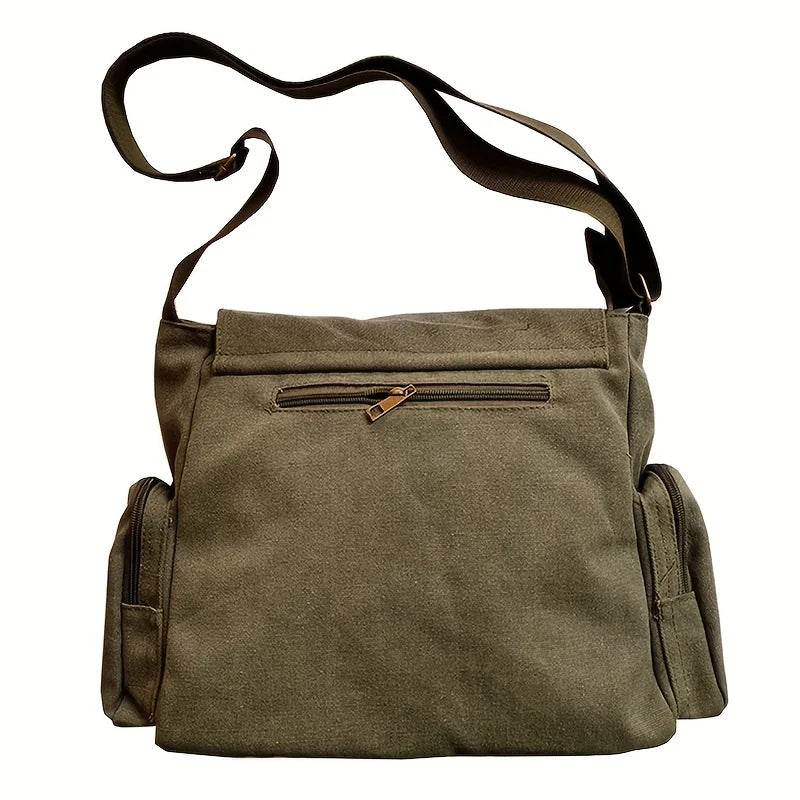 Vintage Cartoon Women Canvas Messenger Bag Large Capacity Tote Bag Women Shoulder Handbag - Tasawoq