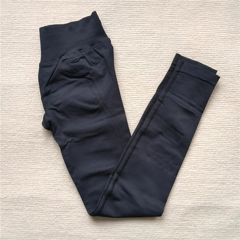 Seamless Sporty Leggings High Impact Yoga Leggings Fitness Pants Butt Lifting Tights Tummy Control Squat Proof Workout Tights - Tasawoq