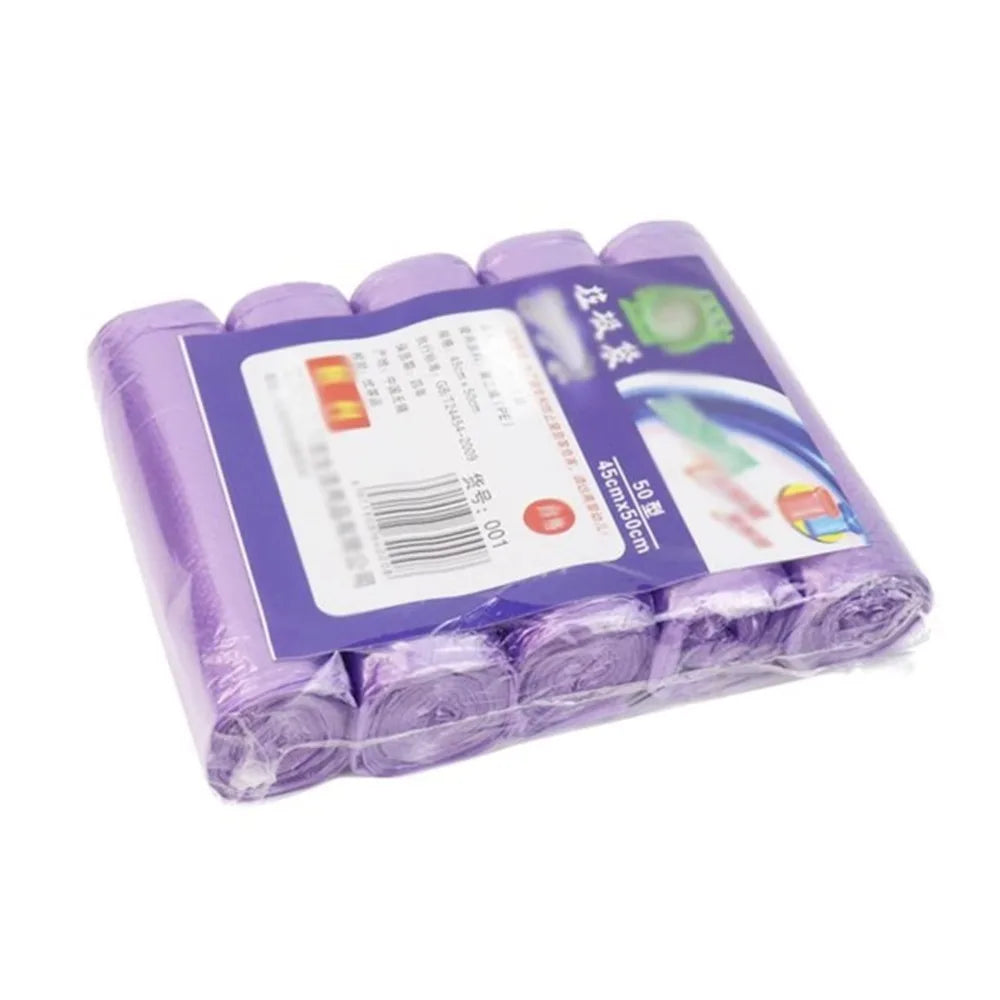 5 Rolls 100 Counts Disposable Small Trash Bags Portable Pe Rubbish Bags Wastebasket Bags Small Garbage Bags Office Kitchen Waste - Tasawoq