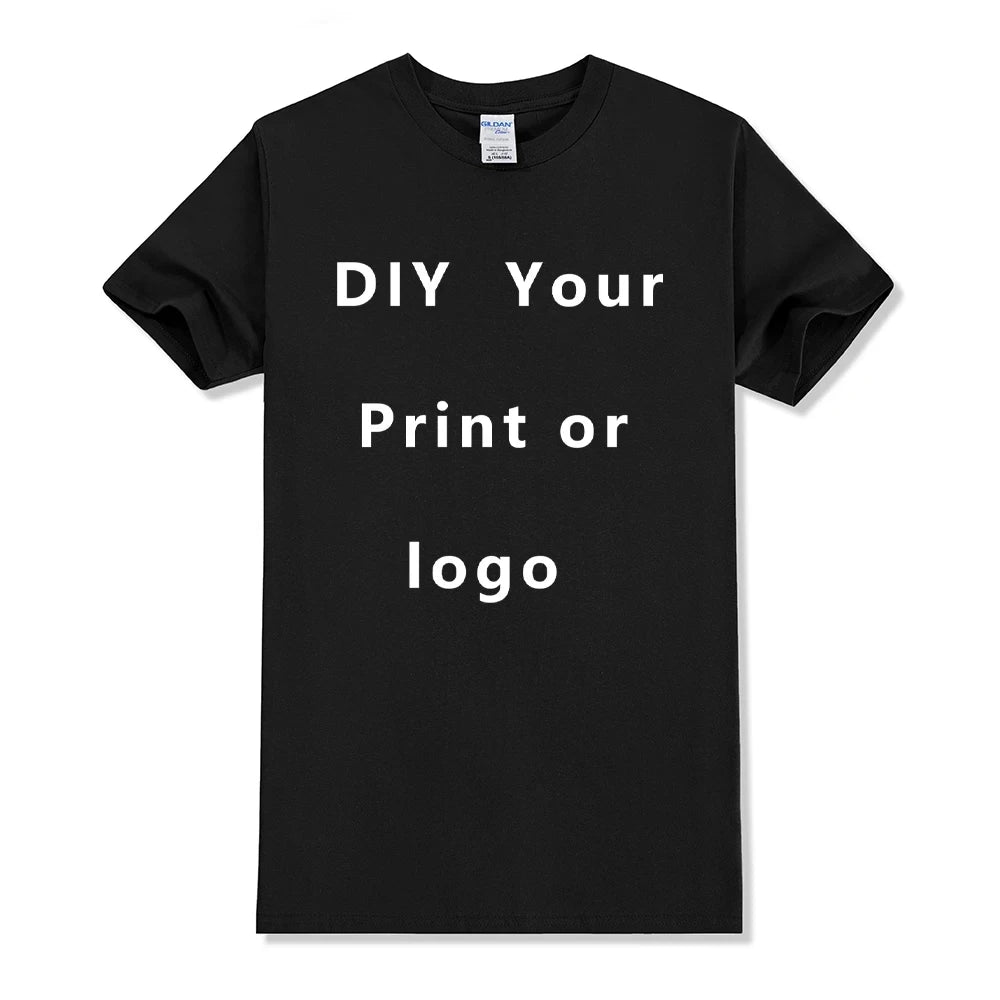Custom T shirt Women Men Customised Printed 100% Cotton Short Sleeve Your Logo Photo Brand Text Tee Personalize Graphic Clothing - Tasawoq