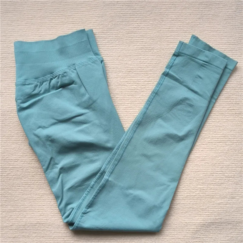 Seamless Sporty Leggings High Impact Yoga Leggings Fitness Pants Butt Lifting Tights Tummy Control Squat Proof Workout Tights - Tasawoq