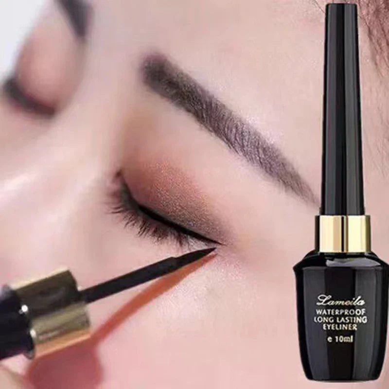 Long-lasting hard-tipped gel eye ultra-fine waterproof black liquid eyeliner pen - Tasawoq