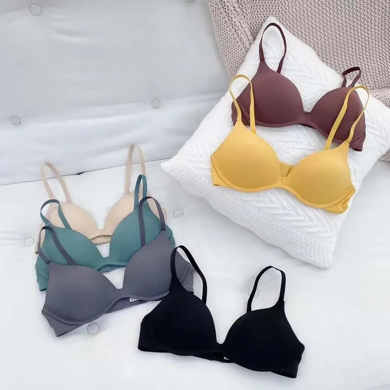Backless Bras for Women Seamless Underwear Sexy Lingerie 3/4 Cup Bralette Top Wireless Brassiere Intimates Comfort T Shirt Bra - Tasawoq