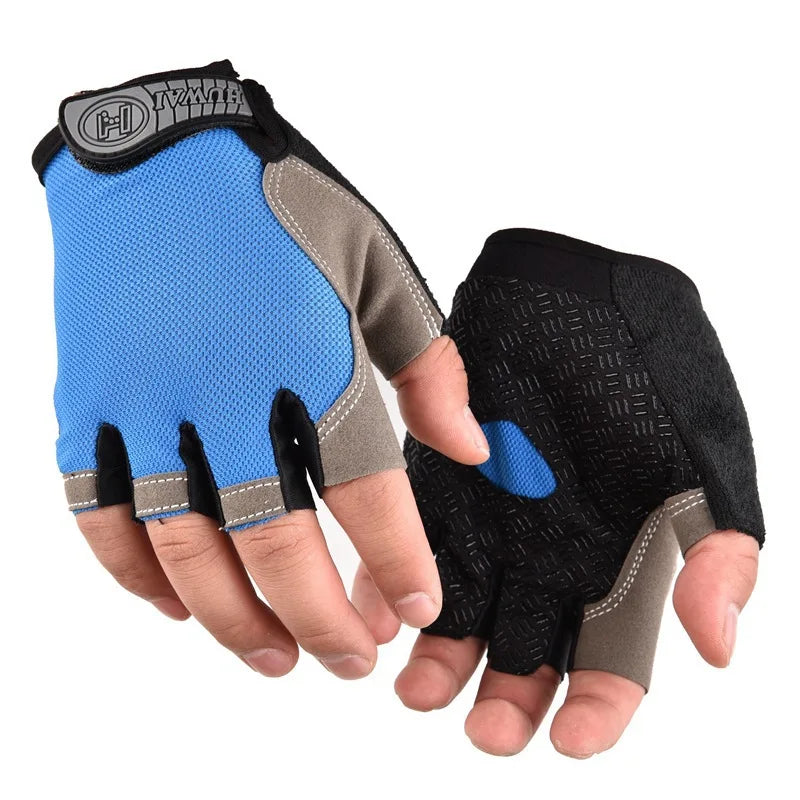 Gym Gloves Fitness Training Fingerless Men Women Bodybuilding Exercise Sports Gloves for Cycling Bicycle Anti Slip Breathable - Tasawoq