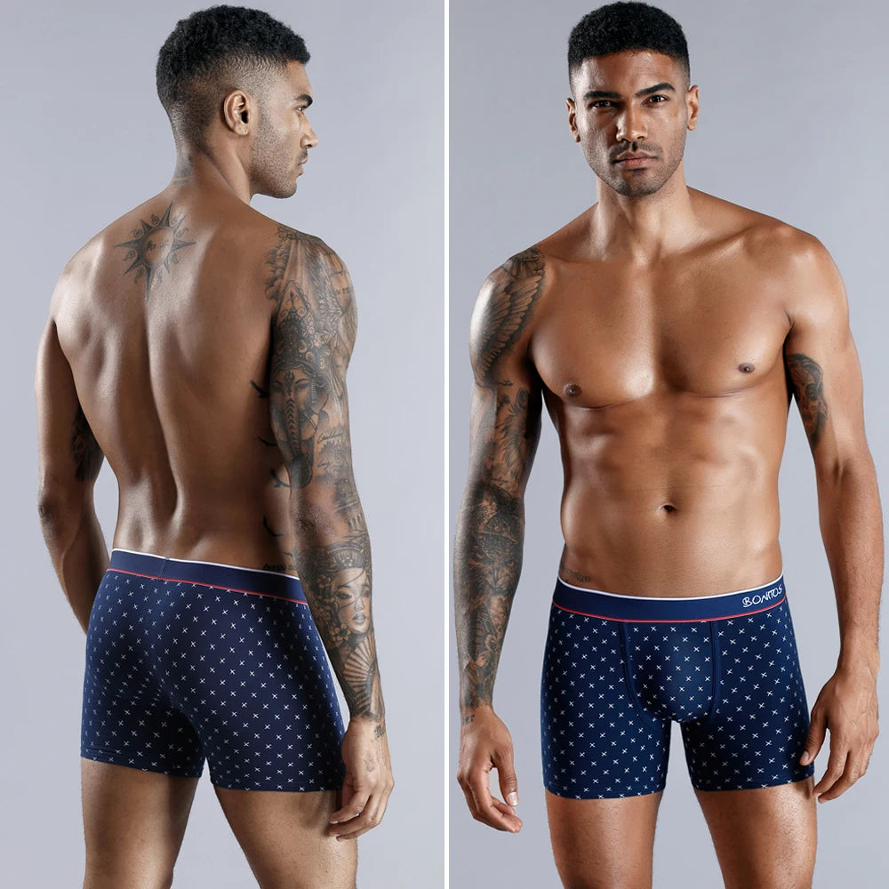 Cotton Print Boxers For Man Underwear Mens Boxer Shorts And Underpants Sexy Men's Panties Plus Size Calecon Homme Brands - Tasawoq