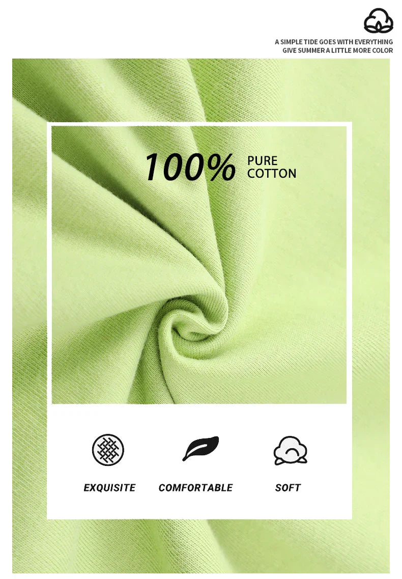 Good Mental State Pure Cotton Short Sleeved t-shirt For Men Women 2024 Summer New Tee Clothes Loose Casual Cartoon Oversized Top - Tasawoq