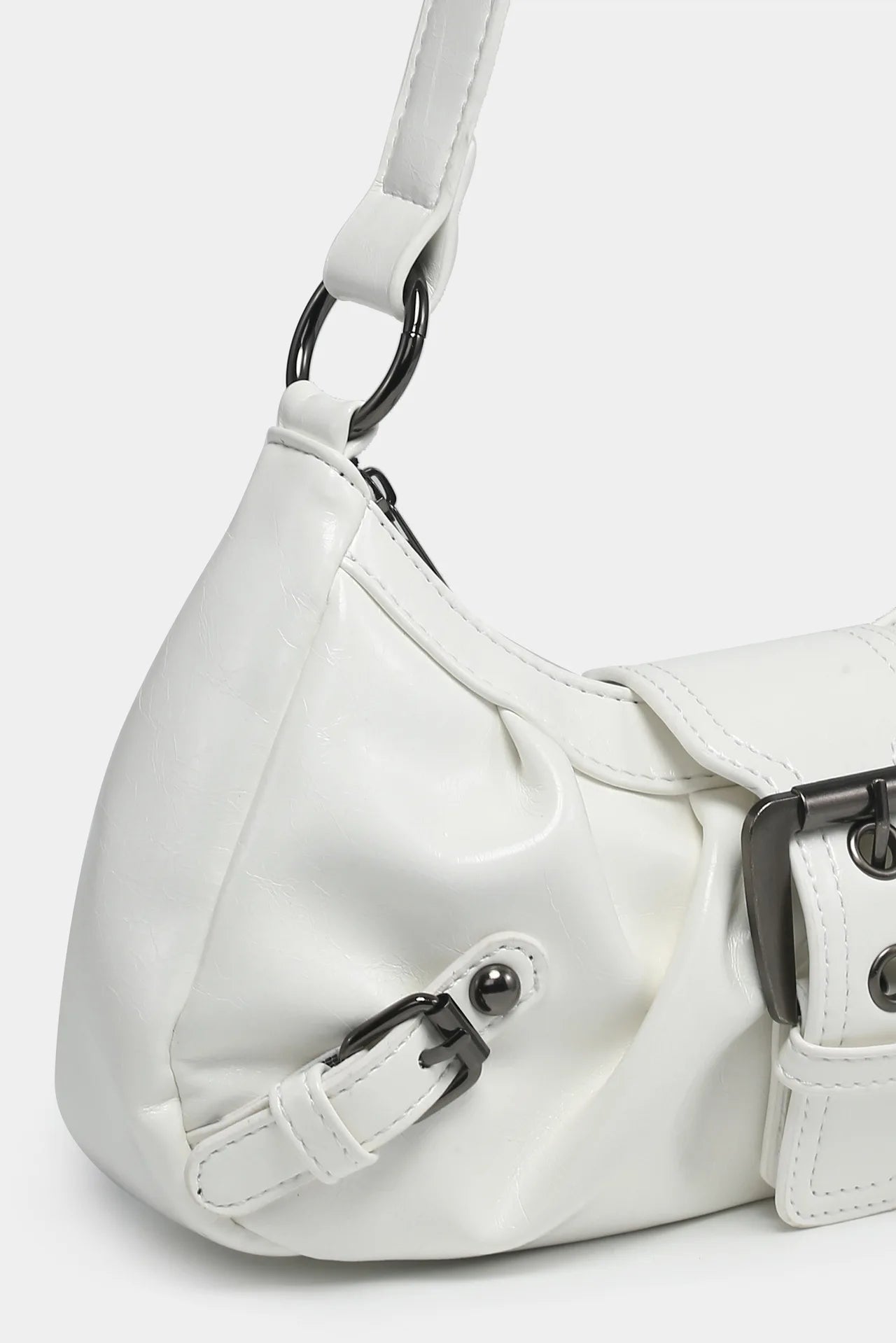 2024 spring hot selling Maillard style retro style small bag spicy girl Y2K wasteland style vintage leather shoulder armpit bag - Tasawoq