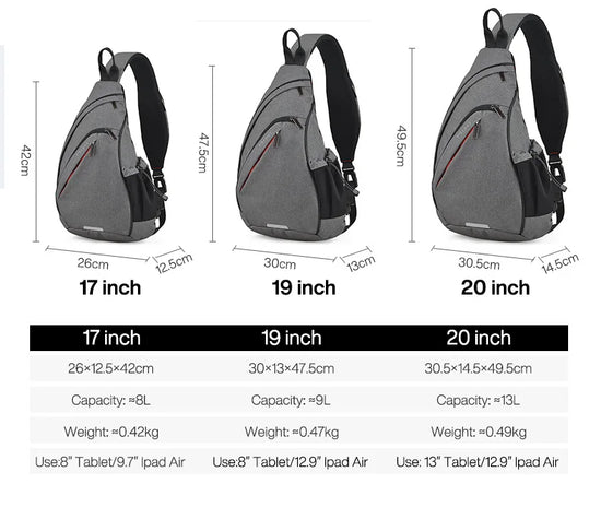 Mixi Men One Shoulder Backpack Women Sling Bag Crossbody USB Boys Cycling Sports Travel Versatile Fashion Bag Student School - Tasawoq