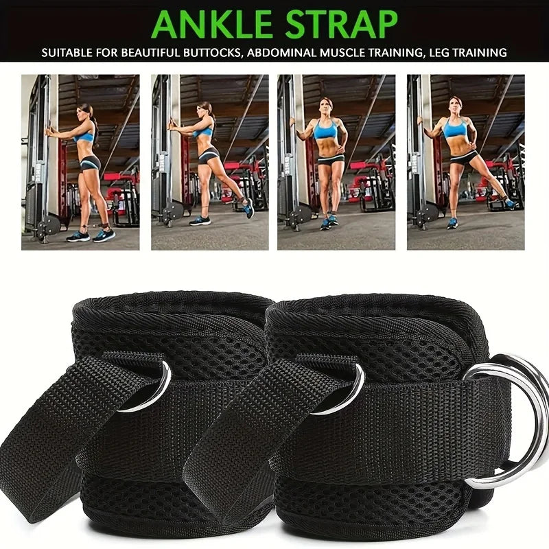 1PC Padded Ankle Straps Ankle Straps for Cable Machines Double D-Ring Fitness Ankle Cuffs for Gym Workouts Rebate Leg Extensions - Tasawoq