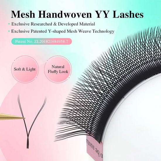 NAGARAKU YY Shape Double/Three Split Tips Triple Top Interlaced Root Eyelash Extensions Eyelashes - Tasawoq