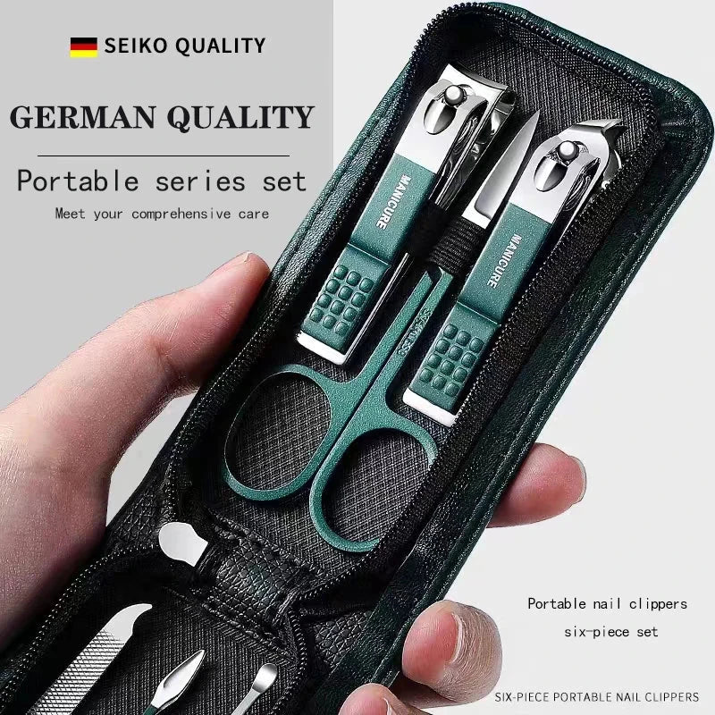 Nail Scissors Set Household High End Mens And Womens Special Nail Clippers Manicure Beauty Tools 6 Piece Portable Household - Tasawoq