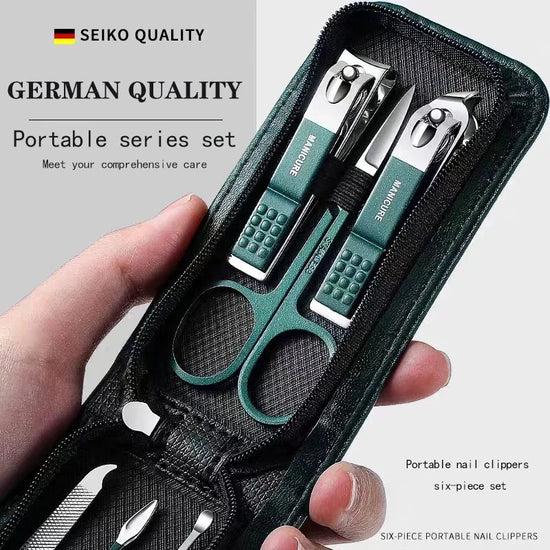 Nail Scissors Set Household High End Mens And Womens Special Nail Clippers Manicure Beauty Tools 6 Piece Portable Household - Tasawoq