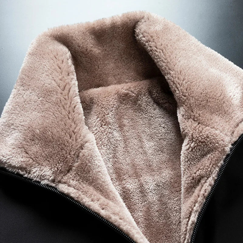 Men 2024 Winter Windproof Warm Thick Fleece Jacket Men Fashion Casual Coat Men Autumn Brand Outwear Outdoor Classic Jacket Men - Tasawoq