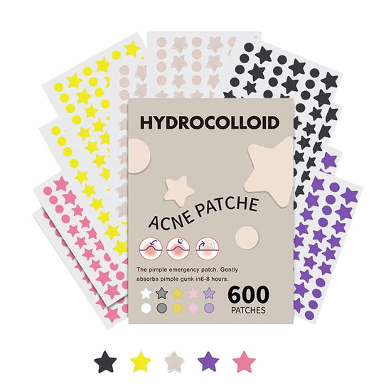 600 PCS/SET Star Pimple Patch Acne Colorful Invisible Acne Removal Skin Care Stickers Concealer Face Spot Beauty Makeup Tools - Tasawoq