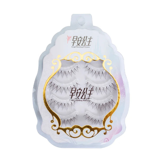 4pairs Natural False Eyelashes Thin Band Hand Made Short Lighter Eyelash Cosplay Korean Fashion Wispy Extension Makeup Tools - Tasawoq
