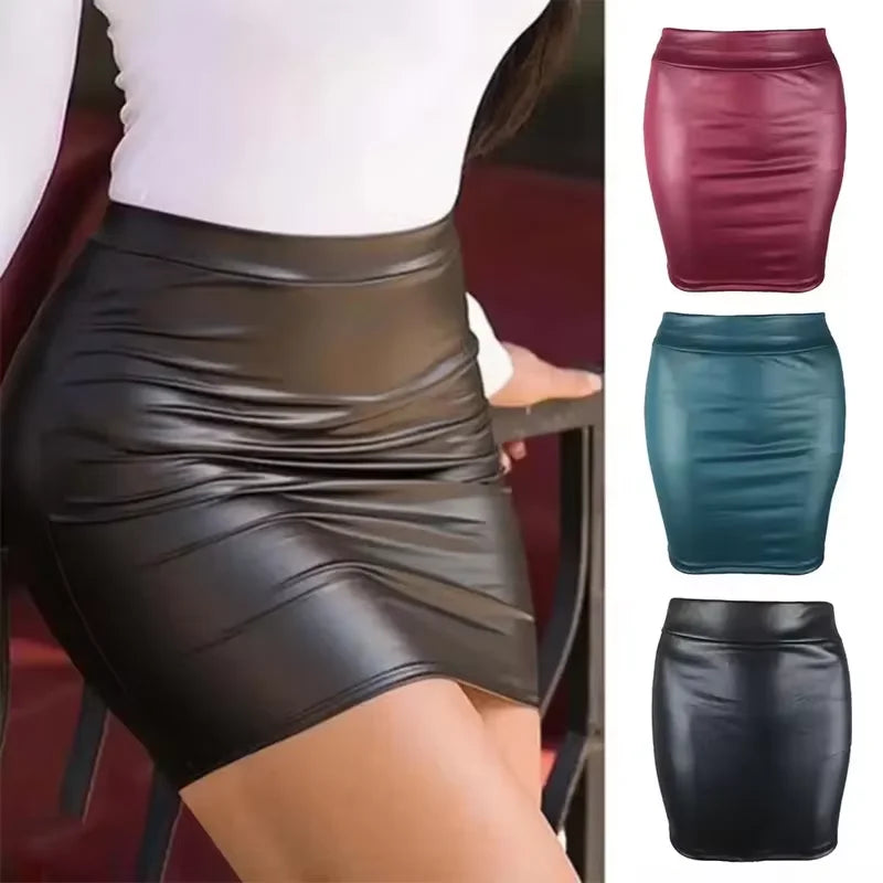 Women Summer Mini Skirts High-waist Slim Fittness Hip Pencil Skirts Vintage Bodycon Skirt Sexy Clubwear Ladies Office Clothing - Tasawoq