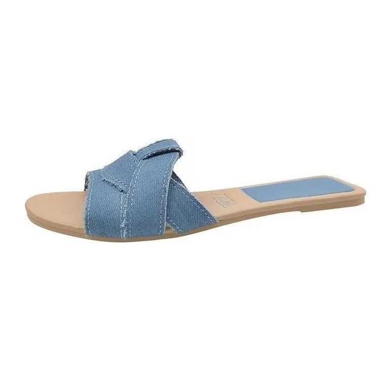 2024 New Fashion Slippers Women Sexy Flat Sandals Casual Ladies Sand Beach Slippers Elegant Fish Mouth Slippers Women - Tasawoq