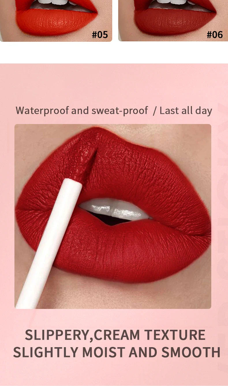 Lip Gloss Durable Moisturizing Waterproof Non-fading Non-stick Cup Color Durable Velvet Matte Lip Gloss Cosmetics For Women - Tasawoq
