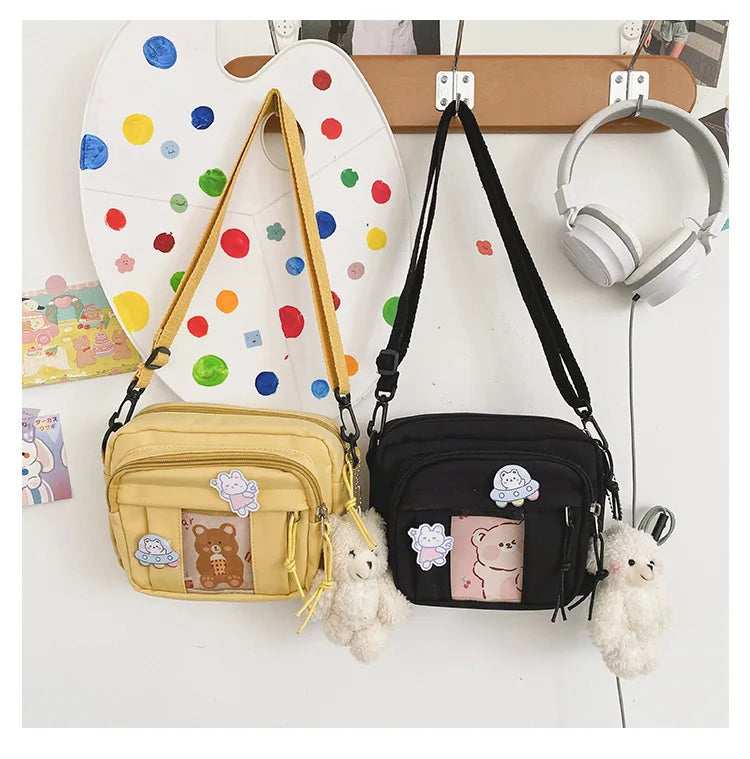 New Kawaii Bag Girls 2025 New JK Transparent Bag Small Crossbody Bag For Women Purses and Handbags Shoulder Bag Itabag Bolso - Tasawoq