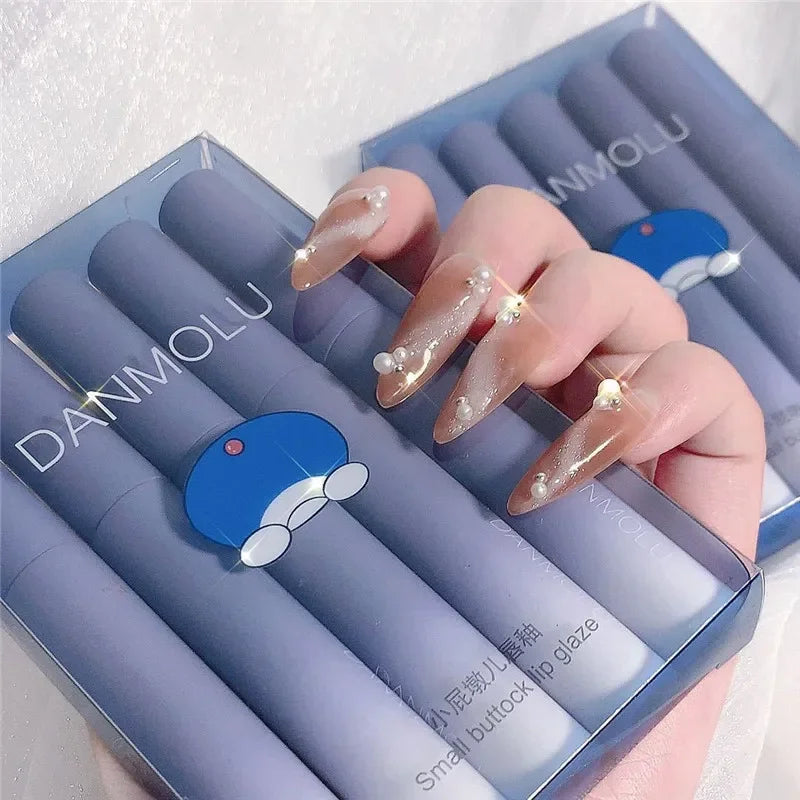Lipstick Set 5 Colors Matte Long Lasting Waterproof Non-Stick Cup Lip Glaze Not Easy To Fade Red Lips Lip Tint Cosmetic Makeup - Tasawoq