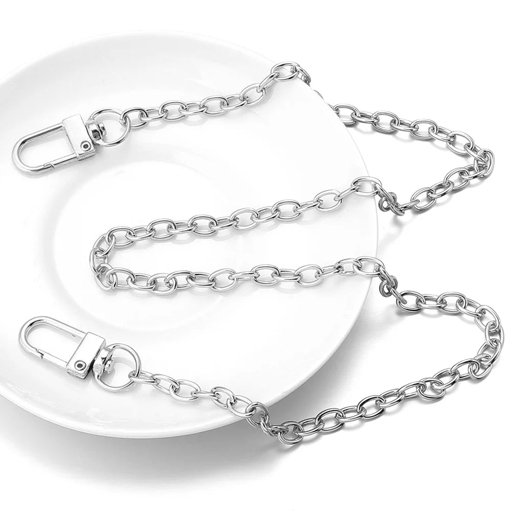 Metal Aluminum Replacement Bag Chain 20/40/80/120cm Women Shoulder strap for bags replace Crossbody chain Bag Accessories - Tasawoq