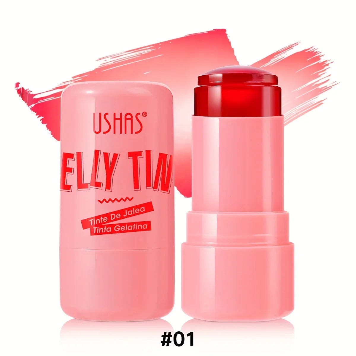 4 Colors Jelly Blush Stick Lip Balm Eyeshadow 3-in-1 Multi-Use Matte Blush Moisturize Brighten Lip Gloss - Tasawoq