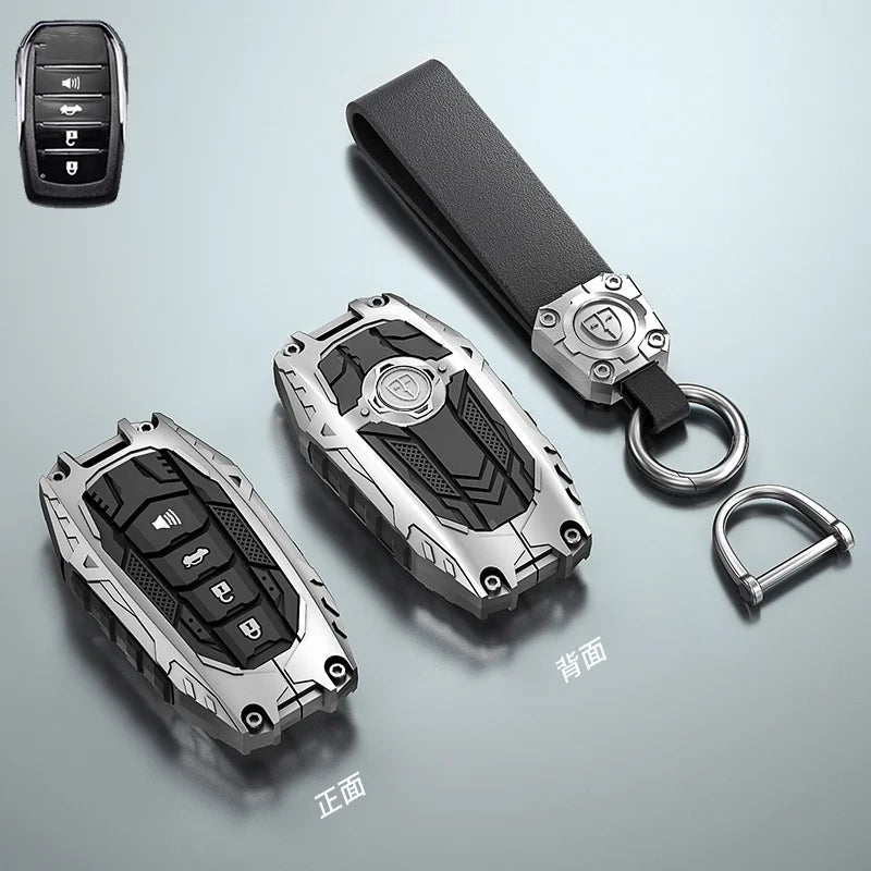 Car Key Case Fob Cover Holder Shell For Toyota Yaris Cross Hilux Innova Fortuner Camry Land Cruiser 200 300 Prado Crown TLK 200
