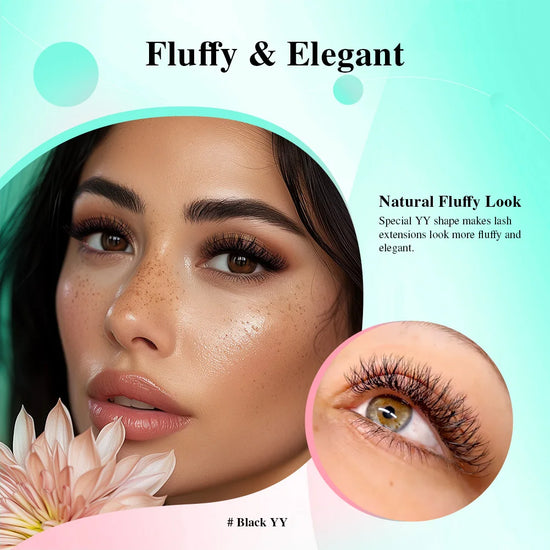 NAGARAKU YY Shape Double/Three Split Tips Triple Top Interlaced Root Eyelash Extensions Eyelashes - Tasawoq