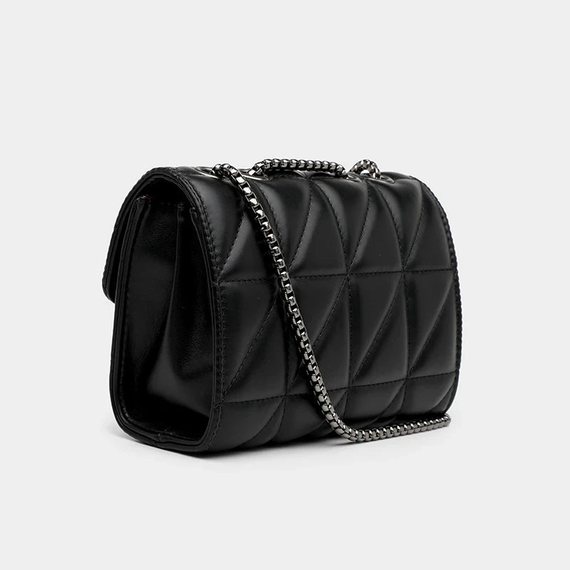 Lingge bag, chain bag, single shoulder bag, diagonal cross style crossbody bag for women - Tasawoq