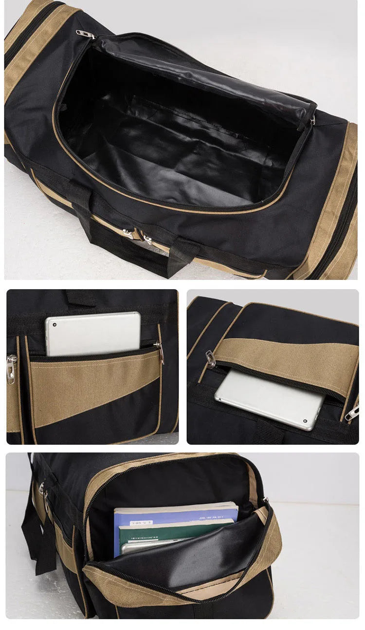 Luggage Travel Bag Gym Fitness Handbags for Women Men Outdoor Sports Shoulder Large Storage Duffel Training Long Distance Bag - Tasawoq
