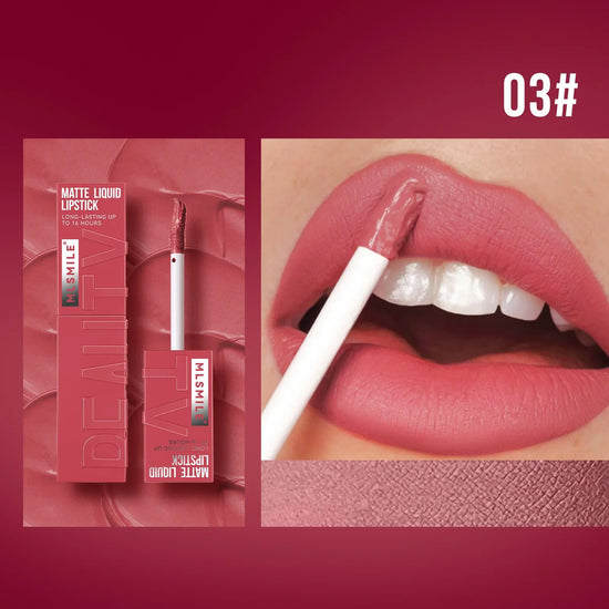 Matte Ink Liquid Lipstick Long Lasting Velvet Nude Lip Gloss Non-stick Cup Waterproof Lips Tint Waterproof Make Up - Tasawoq