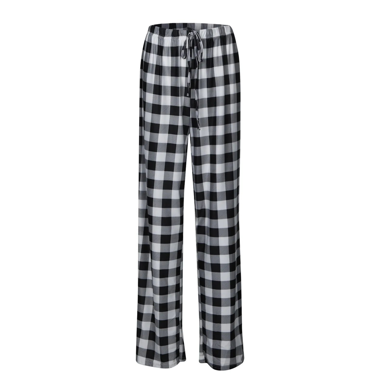 Women Christmas Pajama pants Autumn Winter Plaid Printed Pants Fashion Casual Wide Leg Pants Clothing Streetwear - Tasawoq