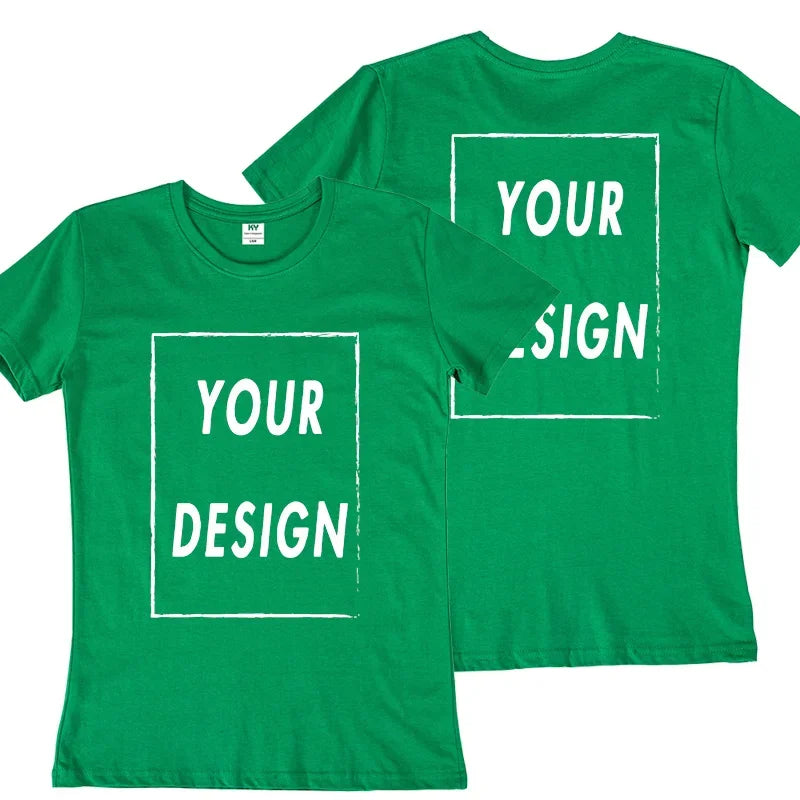 UE Size Custom Team T-shirt for Women, Add Your Own Design in Front and Back, Print and Text, High-quality T-shirt for Men - Tasawoq