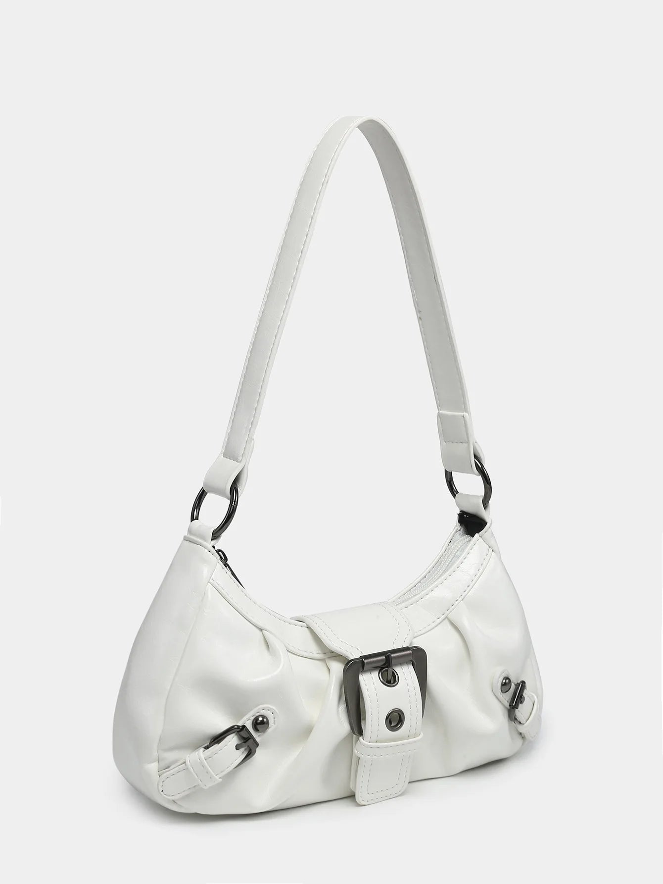 2024 spring hot selling Maillard style retro style small bag spicy girl Y2K wasteland style vintage leather shoulder armpit bag - Tasawoq