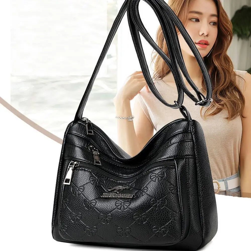 Women's Bag Middle-aged Bag Mother's Bag Fashion Multi-layer Large Capacity Single Shoulder Mother-in-law Buy Vegetable Bag - Tasawoq
