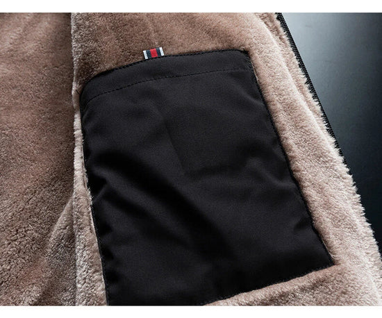 Men 2024 Winter Windproof Warm Thick Fleece Jacket Men Fashion Casual Coat Men Autumn Brand Outwear Outdoor Classic Jacket Men - Tasawoq