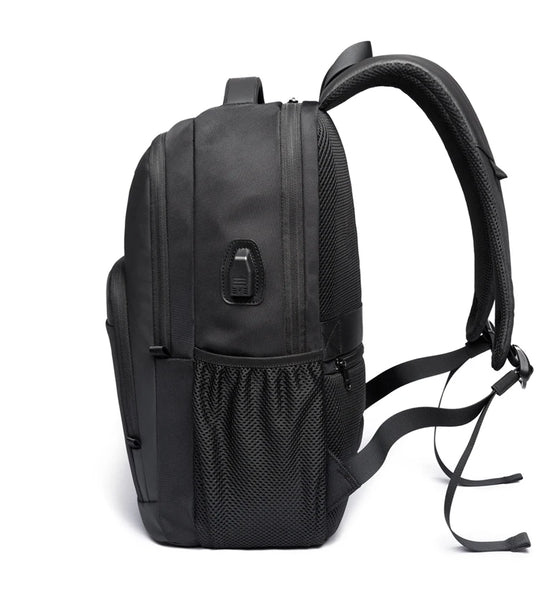 BANGE Travel Waterproof Backpack with USB Charging Port Fit 15.6 Inch Laptop Backpacks for Men and Women, Teenager School Bags - Tasawoq