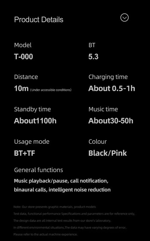 2023 New True Wireless BT Headphones: High Quality, Long Life, Digital Display and Pluggable Memory Card Playback! - Tasawoq