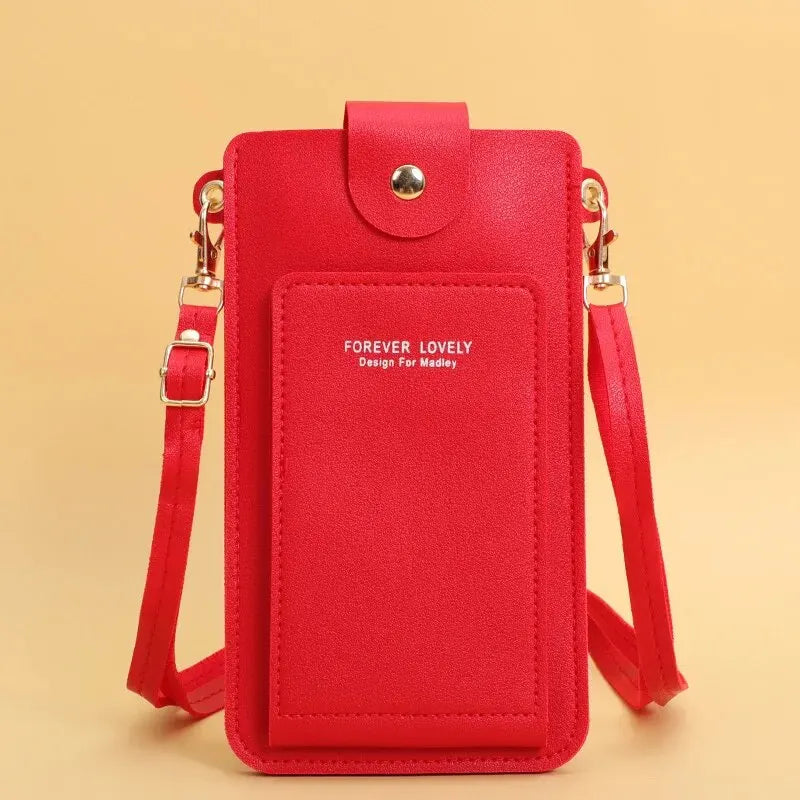 Women Bags Soft Leather Wallets Touch Screen Cell Phone Purse Crossbody Shoulder Strap Handbag for Female Cheap Women's Bags - Tasawoq
