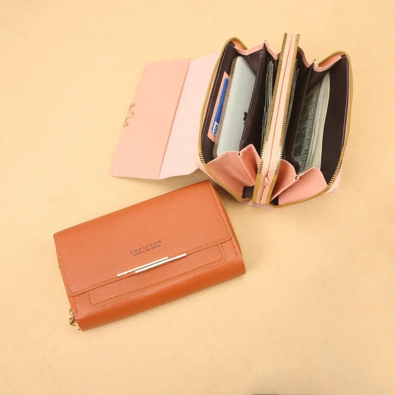 2024 New Women's Wallet Korean Multifunctional Shoulder Bag Mid-length Clutch Coin Purse - Tasawoq