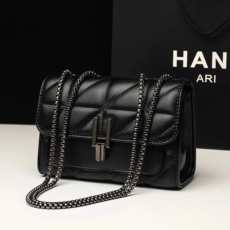 Lingge bag, chain bag, single shoulder bag, diagonal cross style crossbody bag for women - Tasawoq
