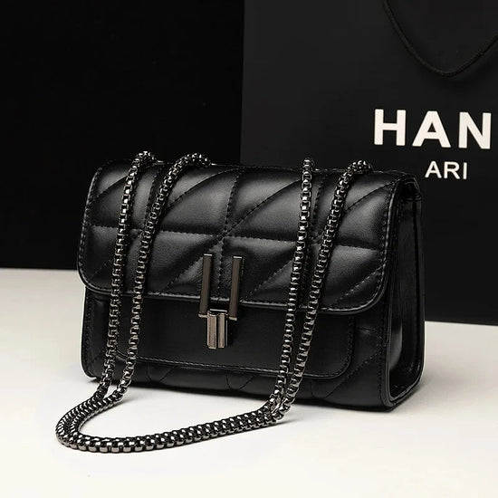 Lingge bag, chain bag, single shoulder bag, diagonal cross style crossbody bag for women - Tasawoq